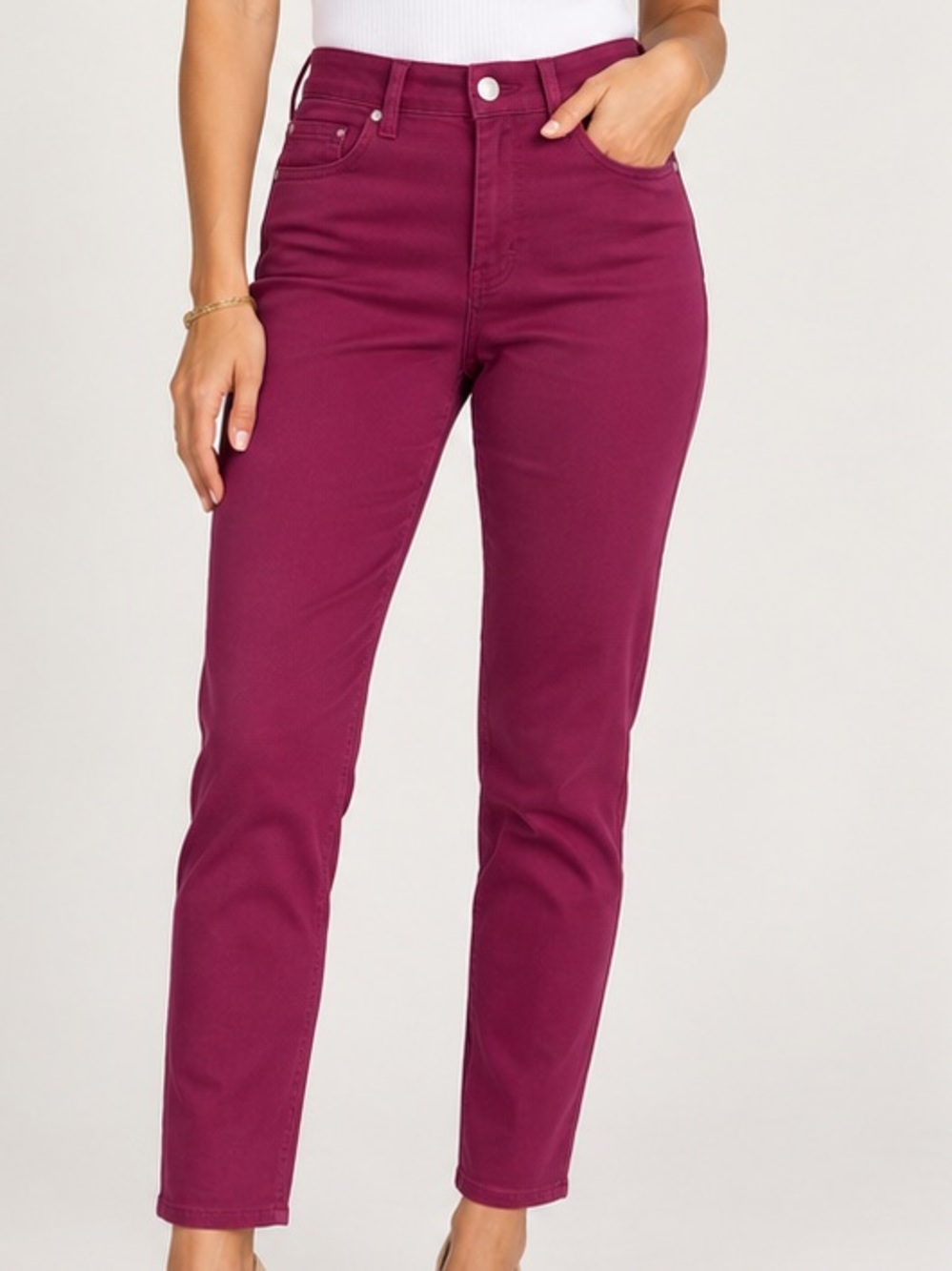 d. jeans Vibrant Magenta Skinny Jeans